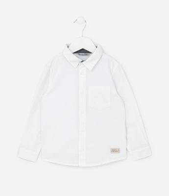 Camisa Básica Infantil em Oxford com Bolso - Tam 1 a 5/6 Anos