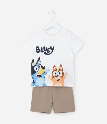 Conjunto Infantil com Estampa Bluey - Tam 2 a 6 Anos