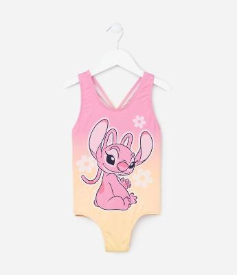 Maiô Infantil com Proteção UV  e Estampa Angel - Tam 5 a 12 Anos
