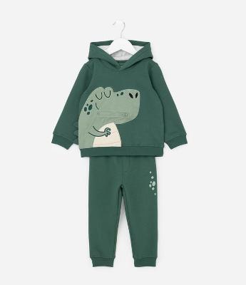 Conjunto Infantil Quentinho com Estampa Dino - Tam 1 a 5 Anos