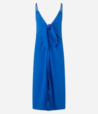 Saída de Praia Vestido Longo de Alça em Viscose e Linho
