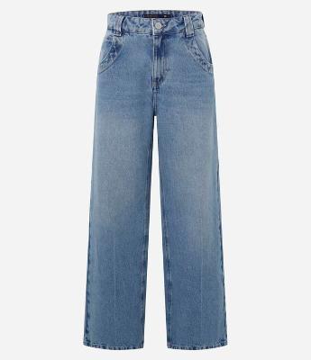 Calça Loose em Jeans Dirty com Cintura Baixa