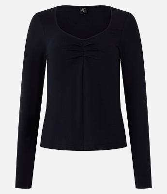 Blusa em Algodão com Franzido no Decote