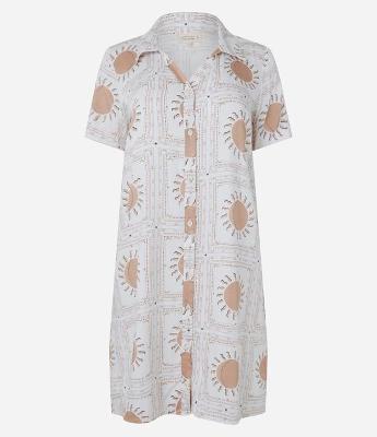 Camisola em Viscose com Estampa Sol