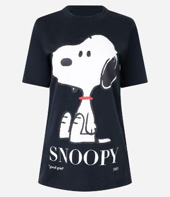 Camiseta em Algodão com Estampa Snoopy