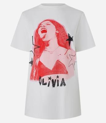Camiseta T-shirt em Algodão com Estampa Olivia Rodrigo