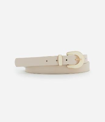 Cinto Médio em PU com Fivela Envernizada Curve e Plus Size