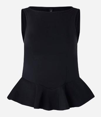Blusa Peplum em Bengaline Sem Mangas