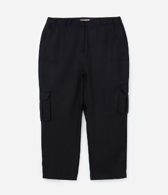 Calça Reta Alfaiataria com Bolso Cargo Curve & Plus Size
