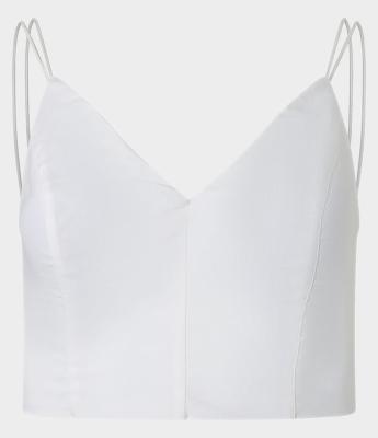 Blusa Cropped em Bengaline com Alça Dupla