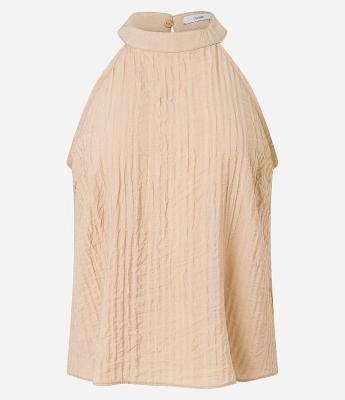 Blusa Texturizada em Anarruga com Gola Halter