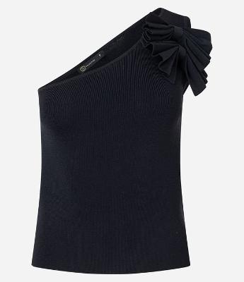 Blusa Ombro Só em Tricô com Laços