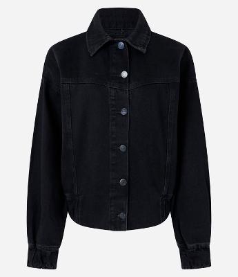 Jaqueta Oversized em Sarja com Recortes