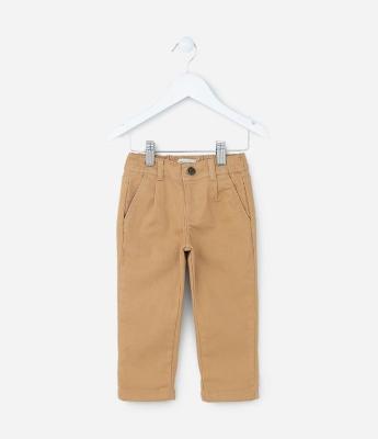 Calça Infantil em Sarja com Bolsinho Faca - Tam 1 a 5 Anos