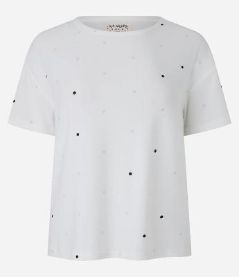 Blusa de Pijama com Toque Suave e Estampa Poá