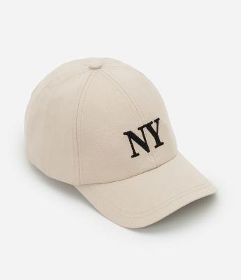 Boné Infantil com Aba Curva e Bordado NY - Tam Único