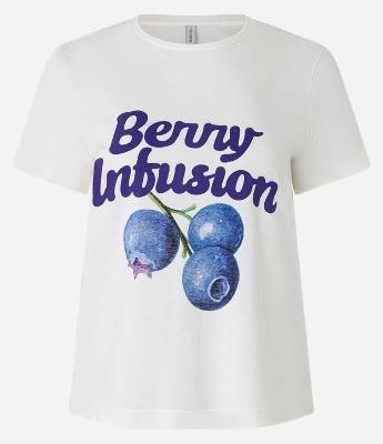 Blusa em Algodão com Estampa Berry Infusion