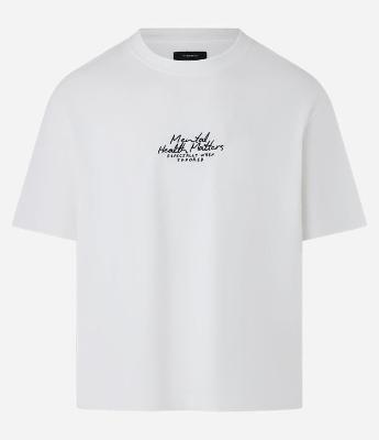Camiseta Oversized em Algodão em Estampa Lettering