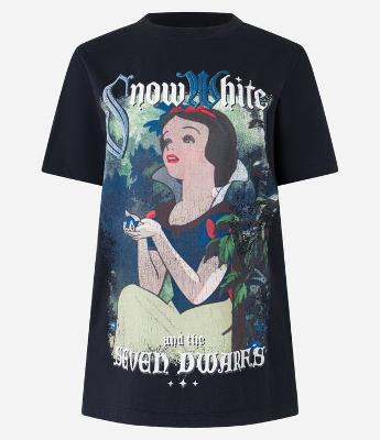 Camiseta T-shirt em Algodão com Estampa Branca de Neve