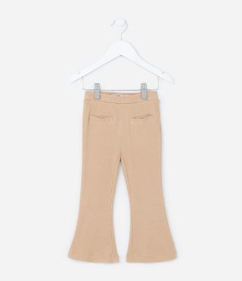 Calça Flare Infantil Canelada - Tam 1 a 5 Anos