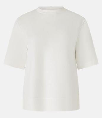 Blusa em Algodão com Costura Aparente na Barra Larga
