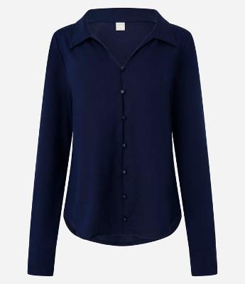 Camisa em Viscose com Abotoamento Frontal
