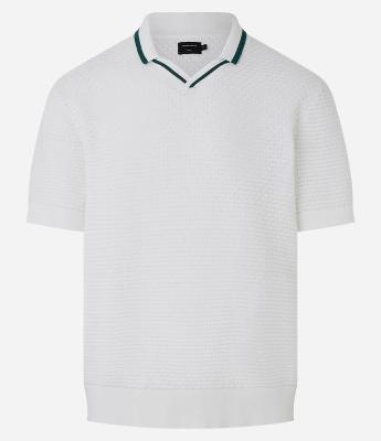 Camisa Polo Boxy em Algodão com Gola Contrastante
