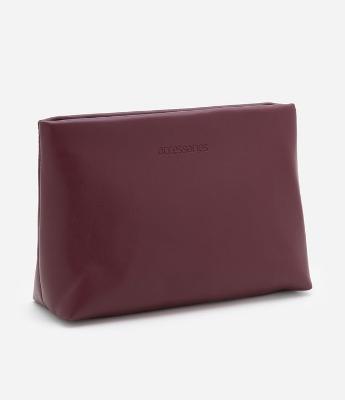 Nécessaire Trapézio em PU com Detalhe Embossed