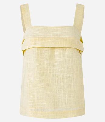 Blusa em Viscolinho com Pregas no Decote e Padronagem de Riscos