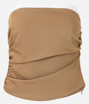 Blusa Tomara Que Caia em Crepe com Franzidos