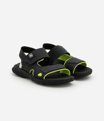 Sandália Infantil com Velcro e Detalhes Contrastantes - Tam 27 a 36