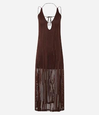 Vestido Longo Frente Única e Texturizado