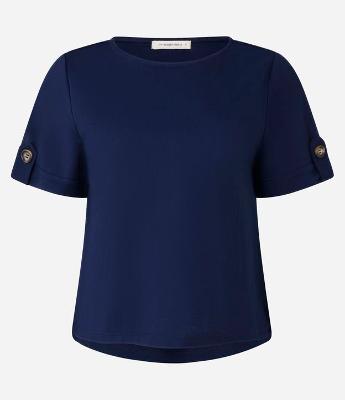 Blusa em Malha Piquet com Detalhe na Barra da Manga