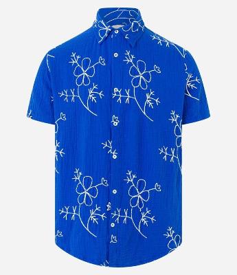 Camisa em Algodão com Bordado Floral