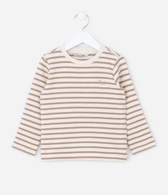Camiseta Infantil com Estampa Listrada - Tam 1 a 5 Anos