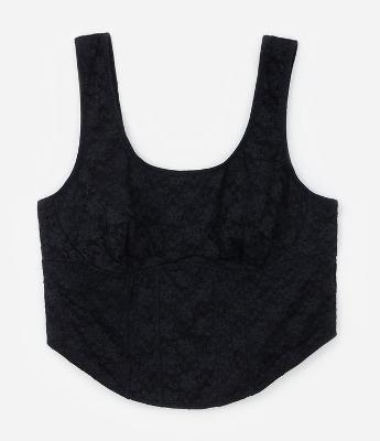 Corset em Laise sem Bojo com Renda Curve e Plus Size