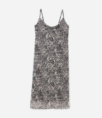 Vestido em Tule com Estampa Animal Print Curve & Plus Size