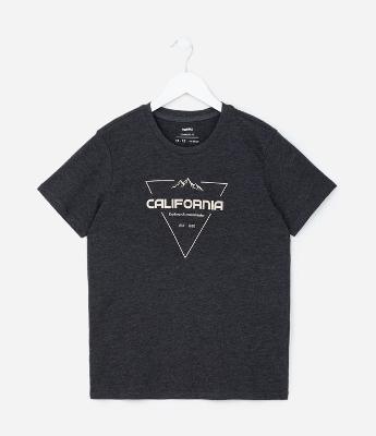 Camiseta Infantil com Lettering California - Tam 5 a 14  Anos