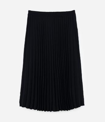 Saia Midi Plissada com Cós Elástico Curve & Plus Size
