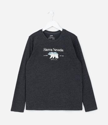 Camiseta Infantil com Estampa Lettering Sierra Nevada - Tam 5 a 14 Anos