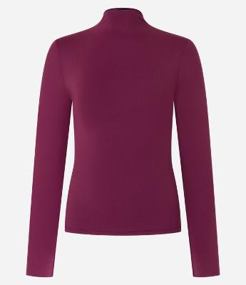 Blusa em Microfibra de Corte a Fio com Gola Alta
