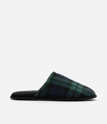 Pantufa Chinelo em Flanela Xadrez