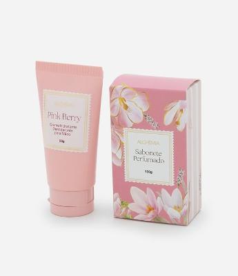 Kit Pink Berry com Creme de Mãos e Sabonete Perfumado Alchemia