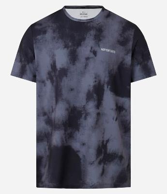 Camiseta T-shirt Esportiva em Tecnologia Dry com Estampa Manchada