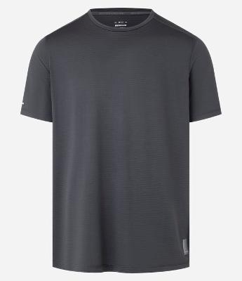 Camiseta Esportiva em Tecnologia Dry com Textura e Linha Contrasnte