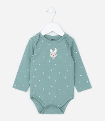 Body Infantil com Estampa Coelhinha - Tam 0 a 18 meses