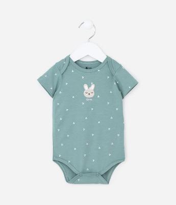 Body Infantil com Estampa Coelhinho - Tam 0 a 18 meses