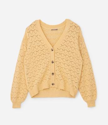 Cardigan Texturizado em Tricô Curve & Plus Size