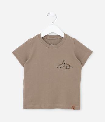 Camiseta Infantil com Estampa de Dinos - Tam 1 a 6 Anos