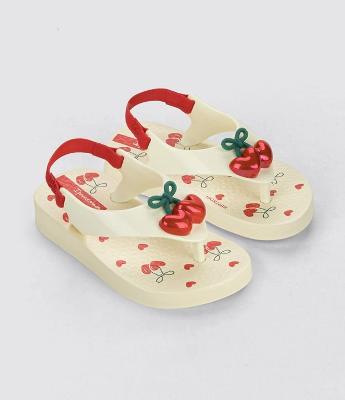 Chinelo Infantil com Patch Cerejinhas - Tam 19 ao 25